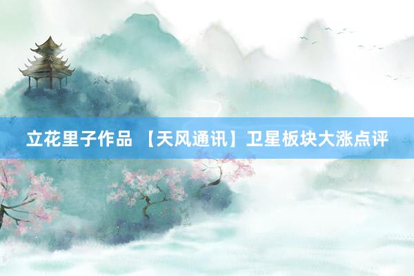 立花里子作品 【天风通讯】卫星板块大涨点评