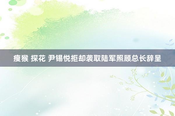 瘦猴 探花 尹锡悦拒却袭取陆军照顾总长辞呈
