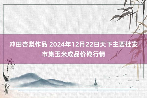 冲田杏梨作品 2024年12月22日天下主要批发市集玉米成品价钱行情