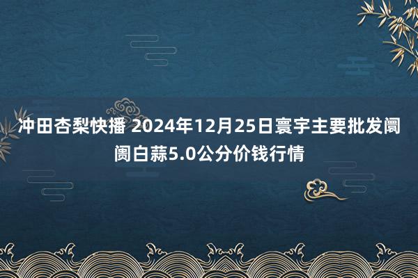 冲田杏梨快播 2024年12月25日寰宇主要批发阛阓白蒜5.0公分价钱行情