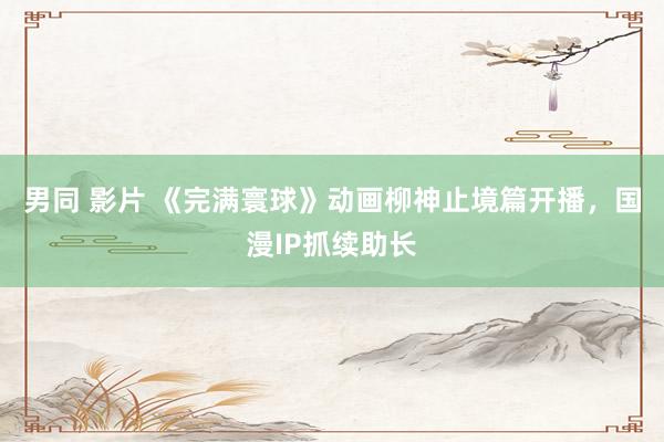 男同 影片 《完满寰球》动画柳神止境篇开播，国漫IP抓续助长