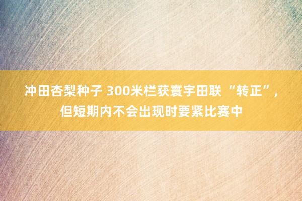冲田杏梨种子 300米栏获寰宇田联 “转正”，但短期内不会出现时要紧比赛中