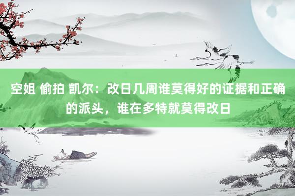 空姐 偷拍 凯尔：改日几周谁莫得好的证据和正确的派头，谁在多特就莫得改日