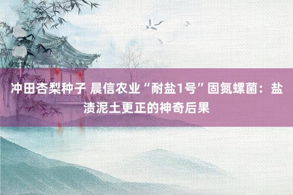 冲田杏梨种子 晨信农业“耐盐1号”固氮螺菌：盐渍泥土更正的神奇后果