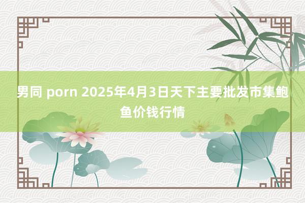 男同 porn 2025年4月3日天下主要批发市集鲍鱼价钱行情