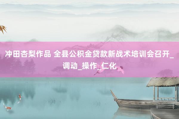冲田杏梨作品 全县公积金贷款新战术培训会召开_调动_操作_仁化