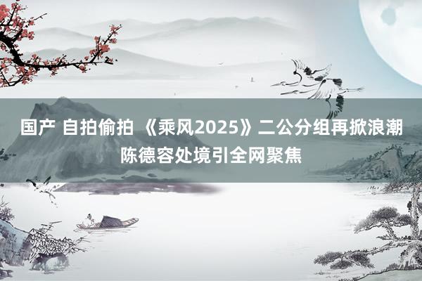 国产 自拍偷拍 《乘风2025》二公分组再掀浪潮陈德容处境引全网聚焦