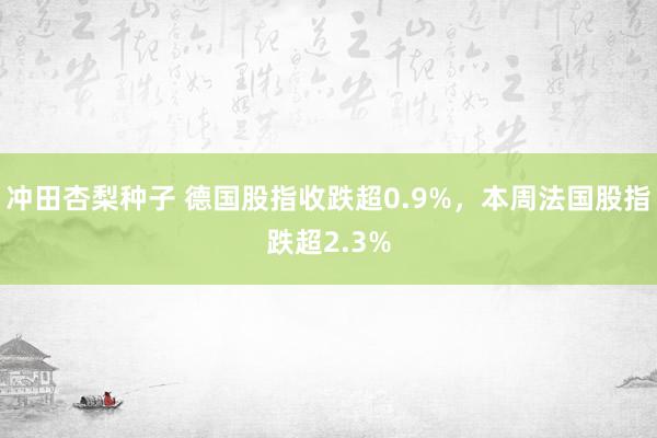 冲田杏梨种子 德国股指收跌超0.9%，本周法国股指跌超2.3%