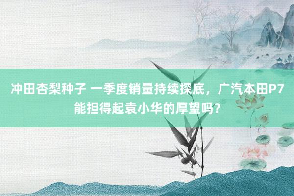 冲田杏梨种子 一季度销量持续探底，广汽本田P7能担得起袁小华的厚望吗？