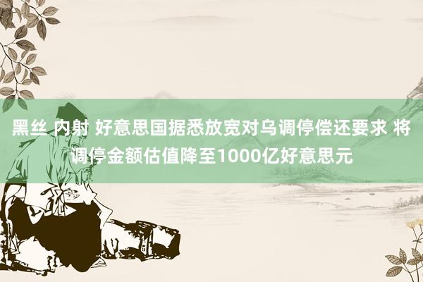 黑丝 内射 好意思国据悉放宽对乌调停偿还要求 将调停金额估值降至1000亿好意思元