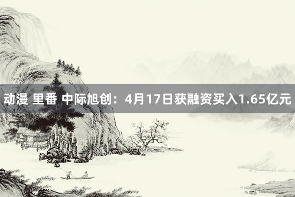 动漫 里番 中际旭创：4月17日获融资买入1.65亿元