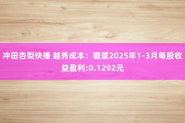冲田杏梨快播 越秀成本：瞻望2025年1-3月每股收益盈利:0.1292元